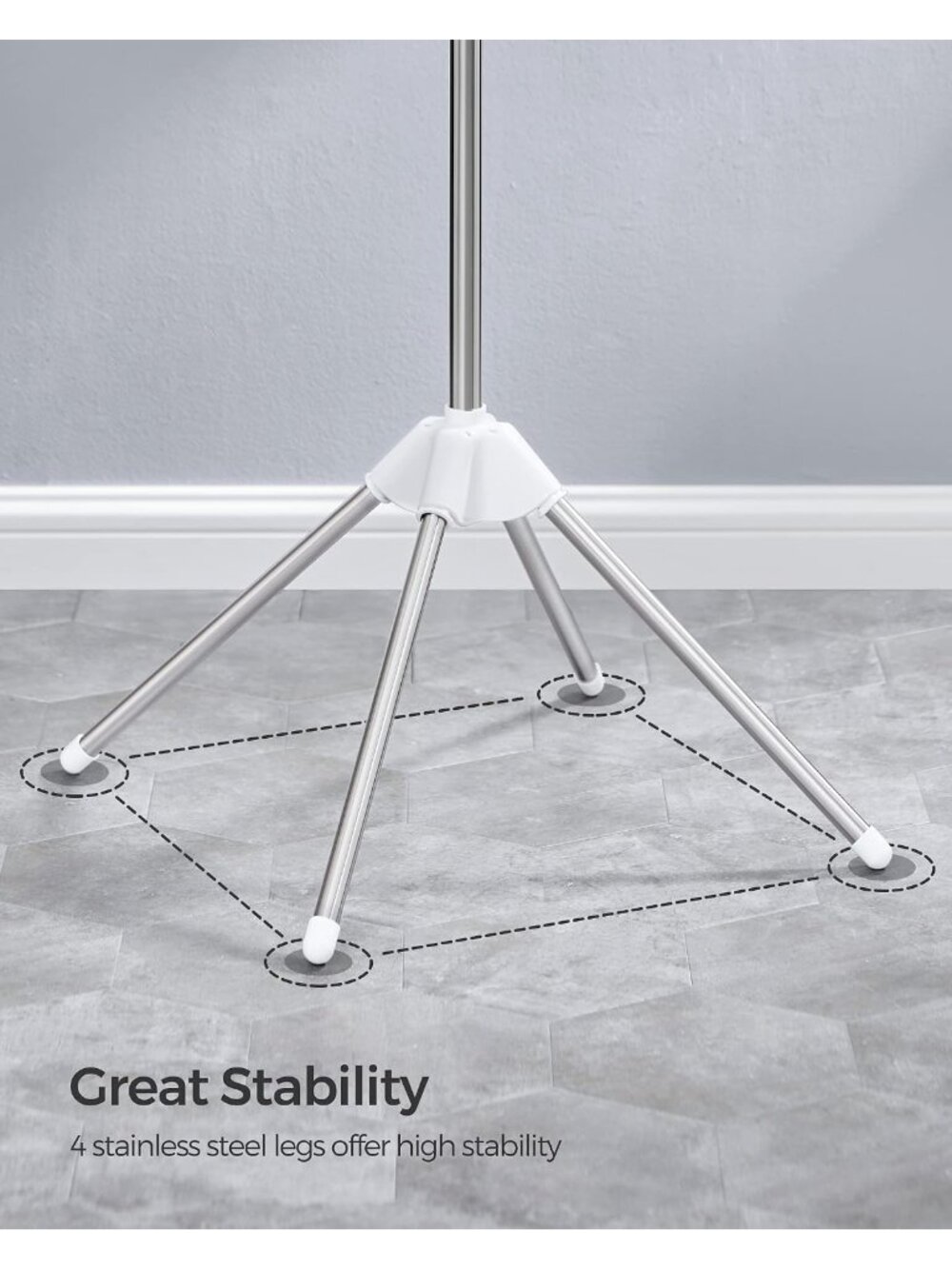 New Clothes Drying Rack, 61.6-Inch Drying Rack, 3 Rotatable Arms - Picture 7 of 8